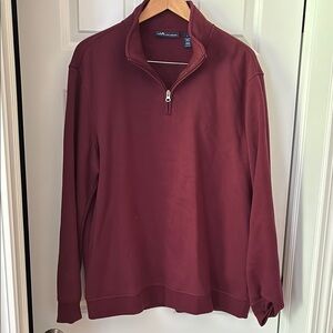 Men's Maroon Half-Zip Sweater